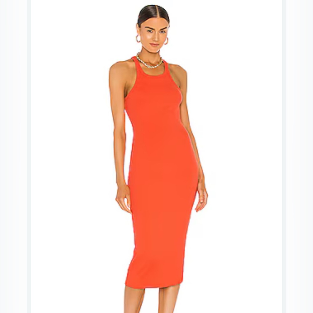 LNA Skinny Racer Midi Tank Dress
